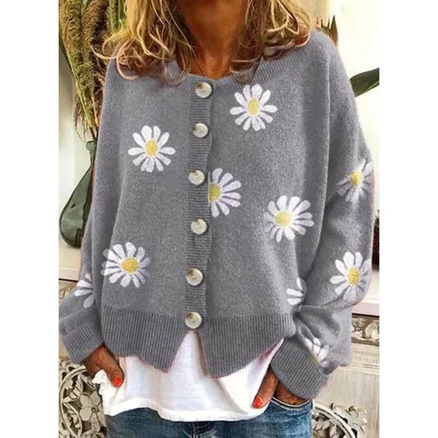 BerryBetty - Elegant Casual Printed Knitted Coat