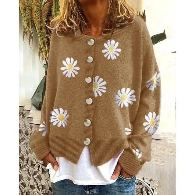 BerryBetty - Elegant Casual Printed Knitted Coat