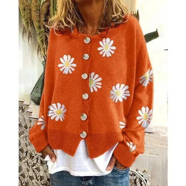 BerryBetty - Elegant Casual Printed Knitted Coat