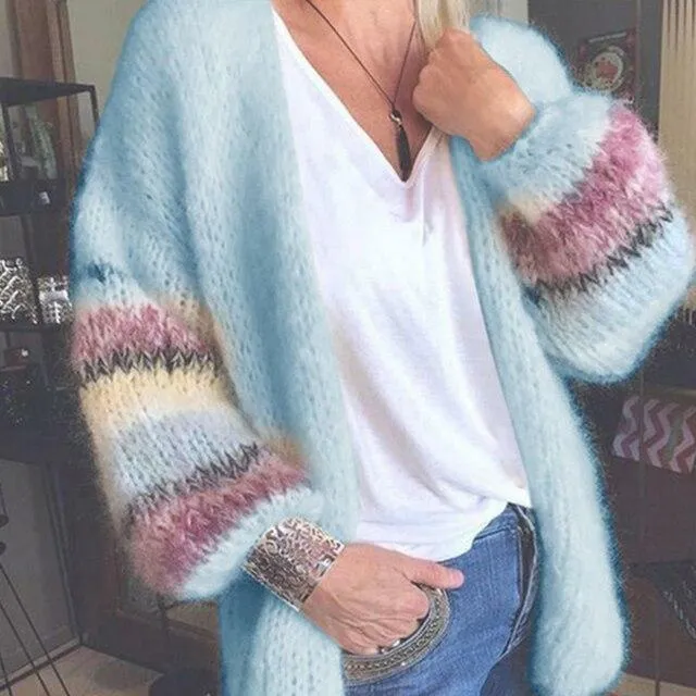 BerryBetty - Elegant Striped Knitted Cardigan