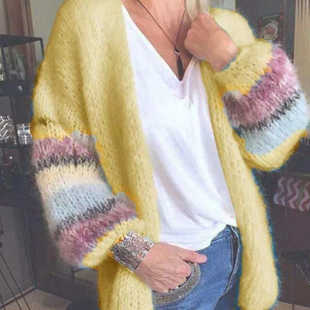 BerryBetty - Elegant Striped Knitted Cardigan