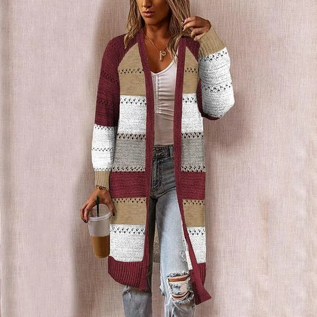 BerryBetty - Striped Patchwork Cardigan