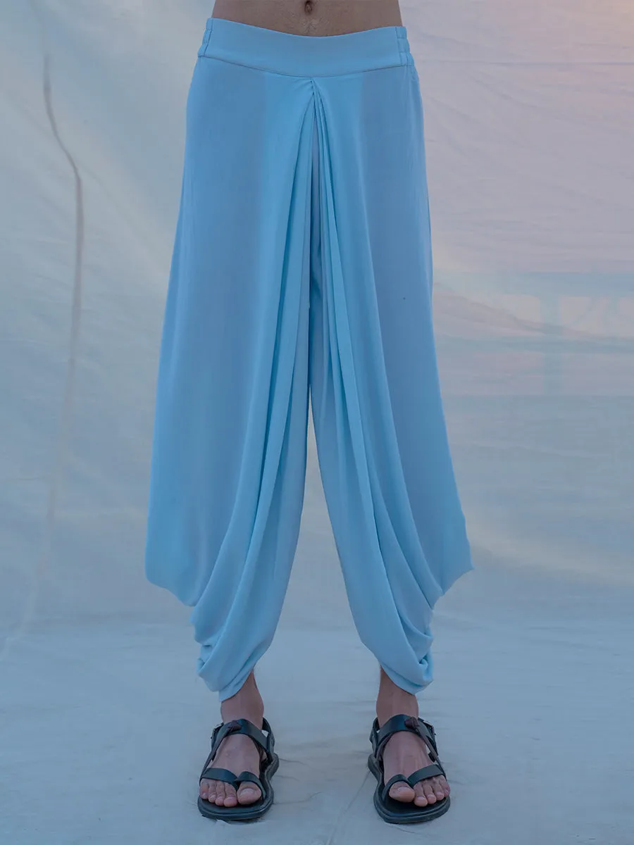 Cotton X Rayon Drenched in Aqua Dhoti