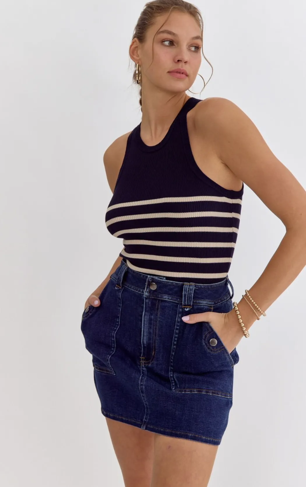 Denim Skirt {Dark Denim}
