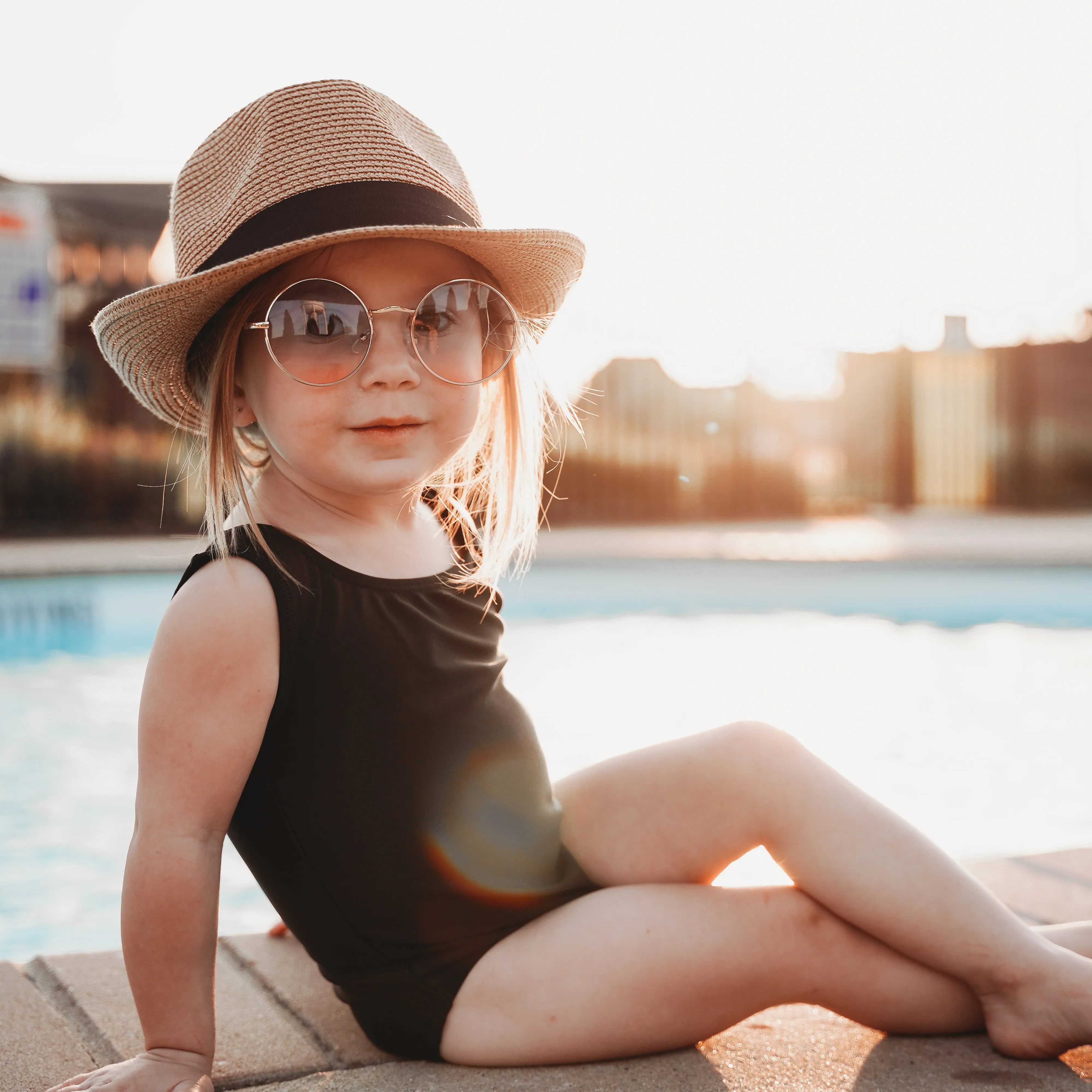 Girls UPF 50  One Piece Swimsuit | Aqua