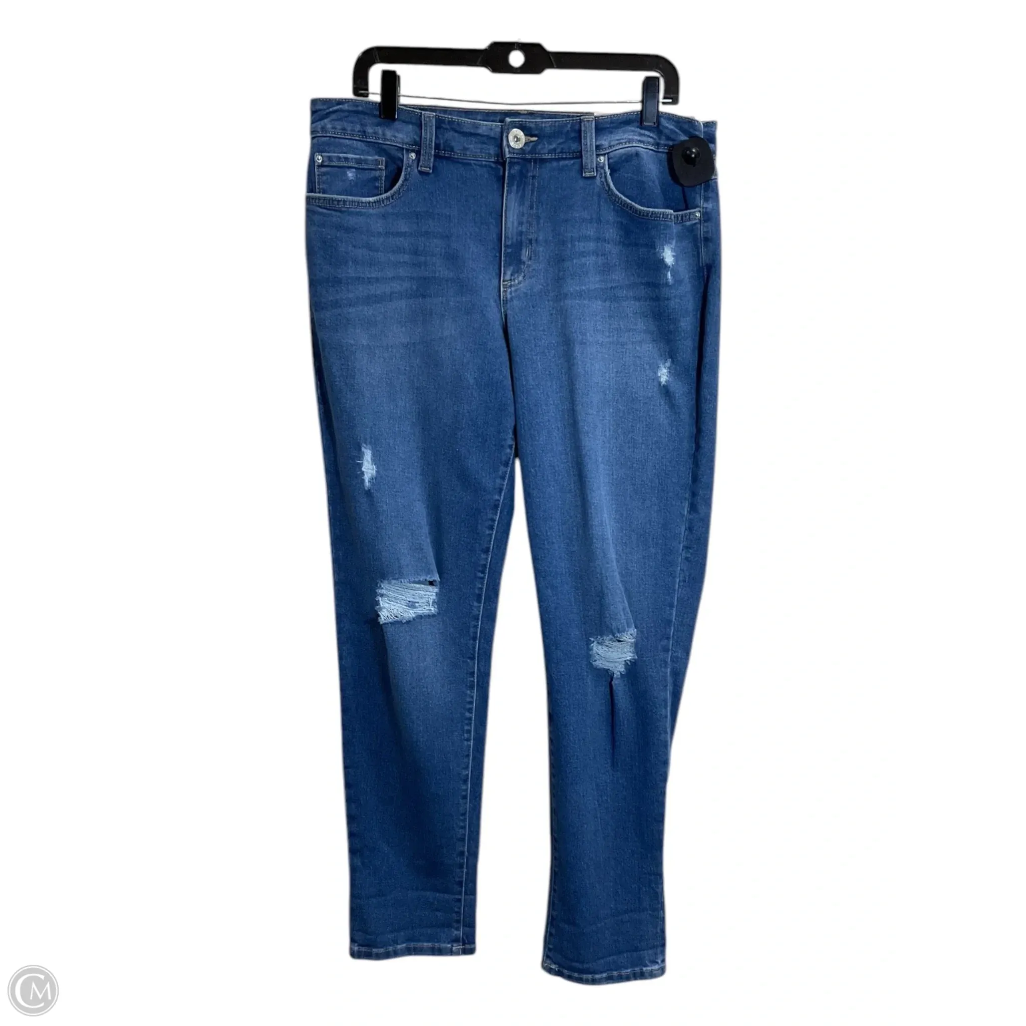 Jeans Straight By Inc In Blue Denim, Size: 12