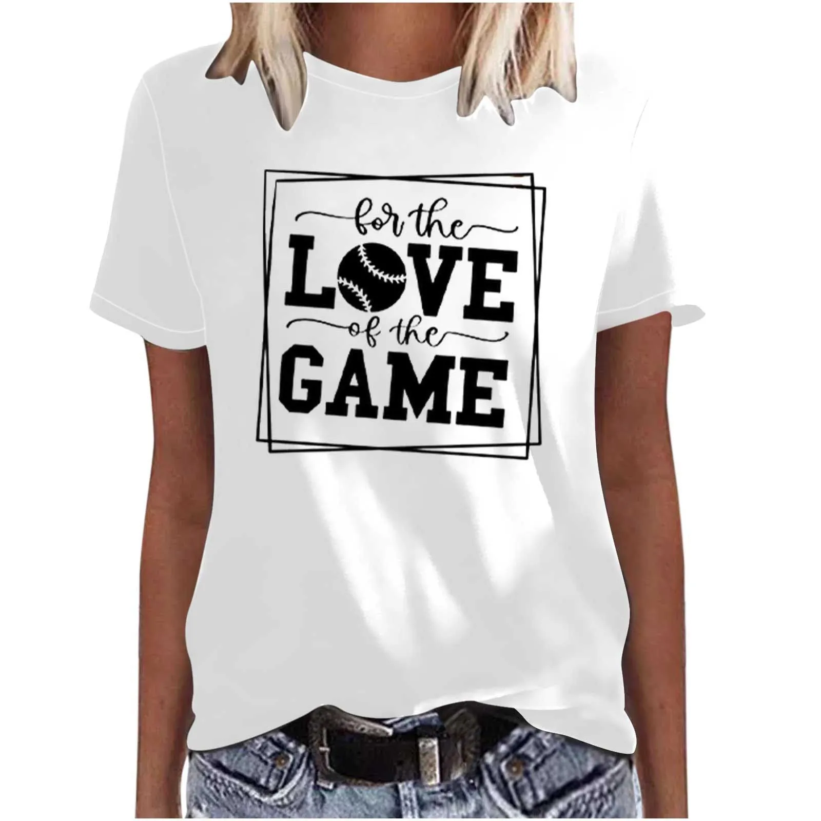 Mother's Day Baseball Women's Various Styles Loose-fitting Pullover Round-neck Short-sleeved T-shirt
