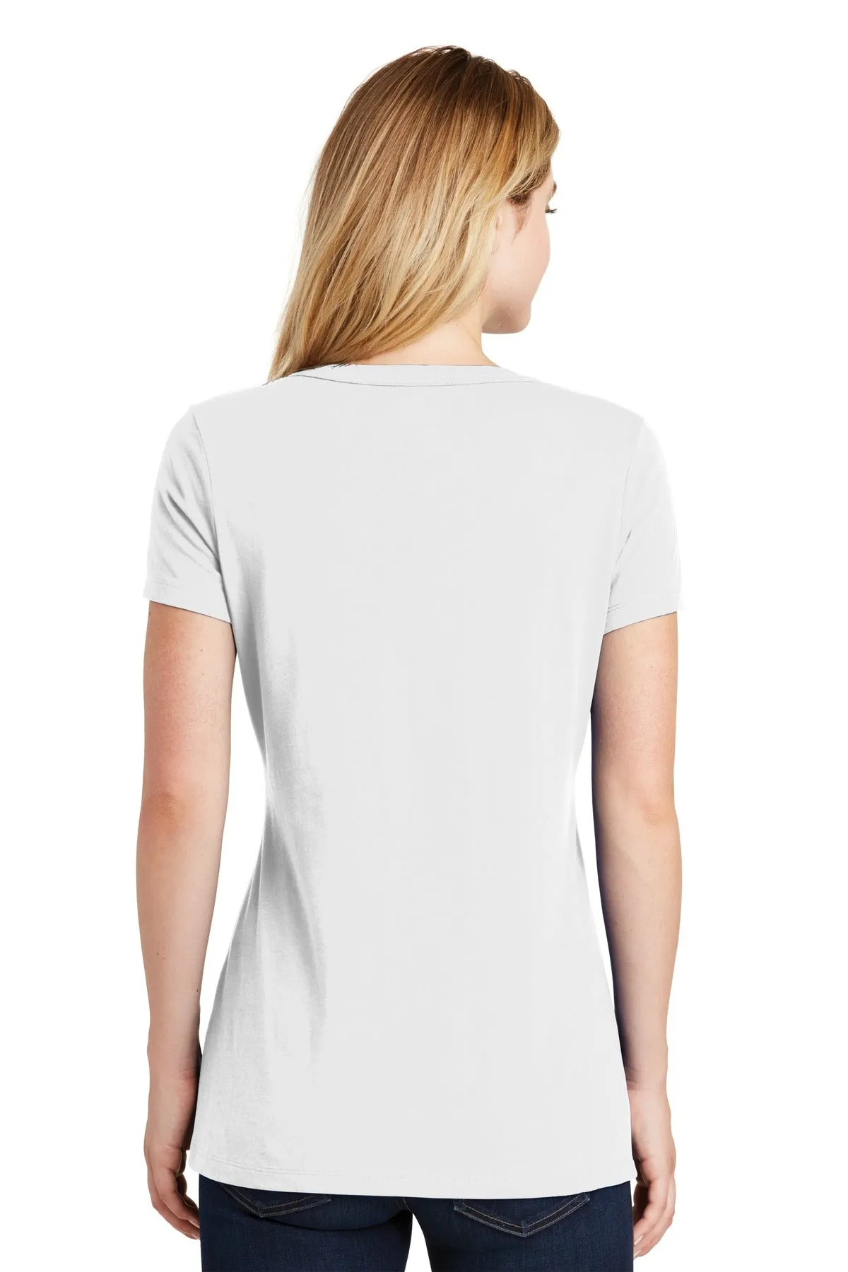 New Era  Women's Heritage Blend V-Neck Tee. LNEA101 White