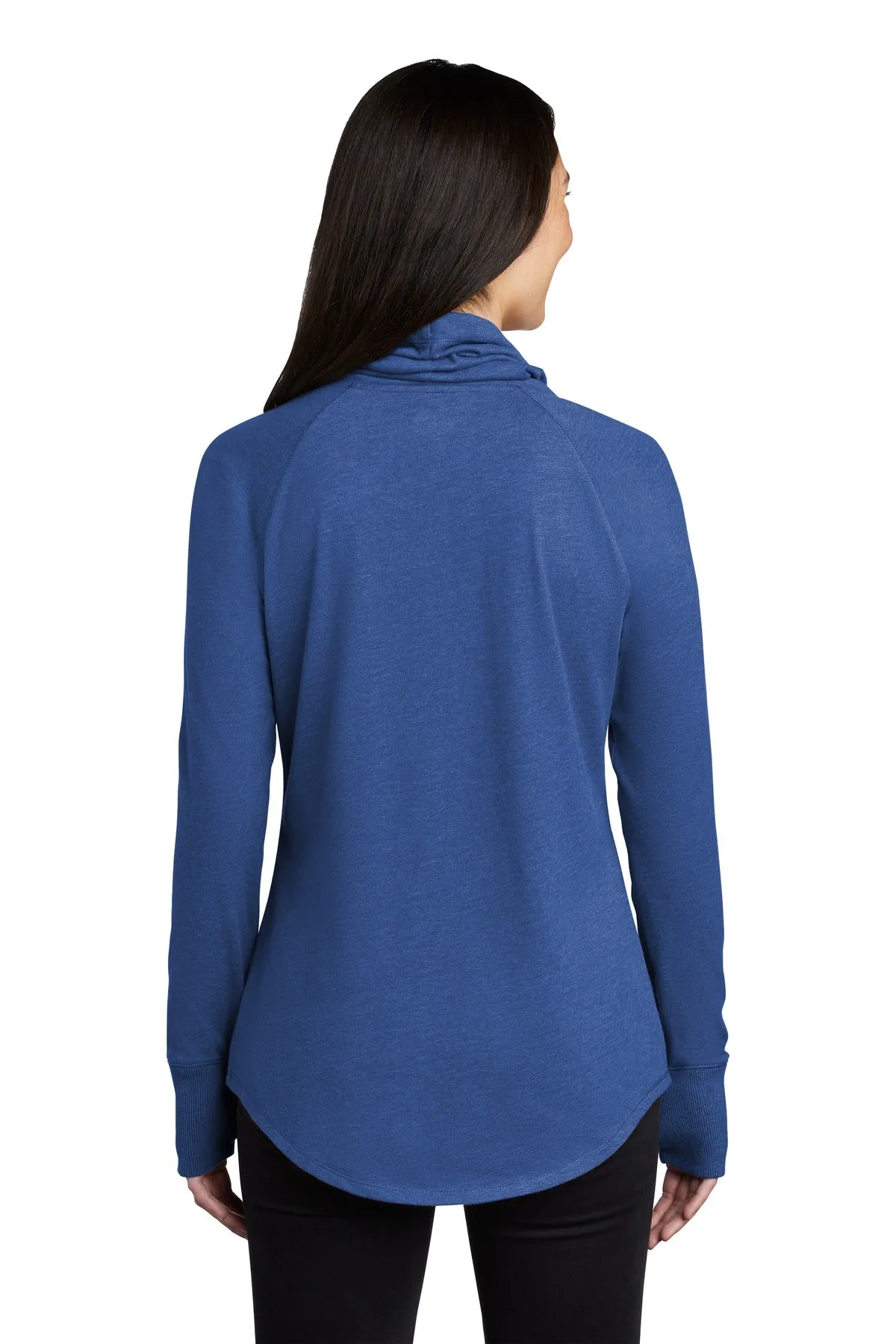 New Era  Women's Sueded Cotton Blend Cowl Tee LNEA123 Royal Heather