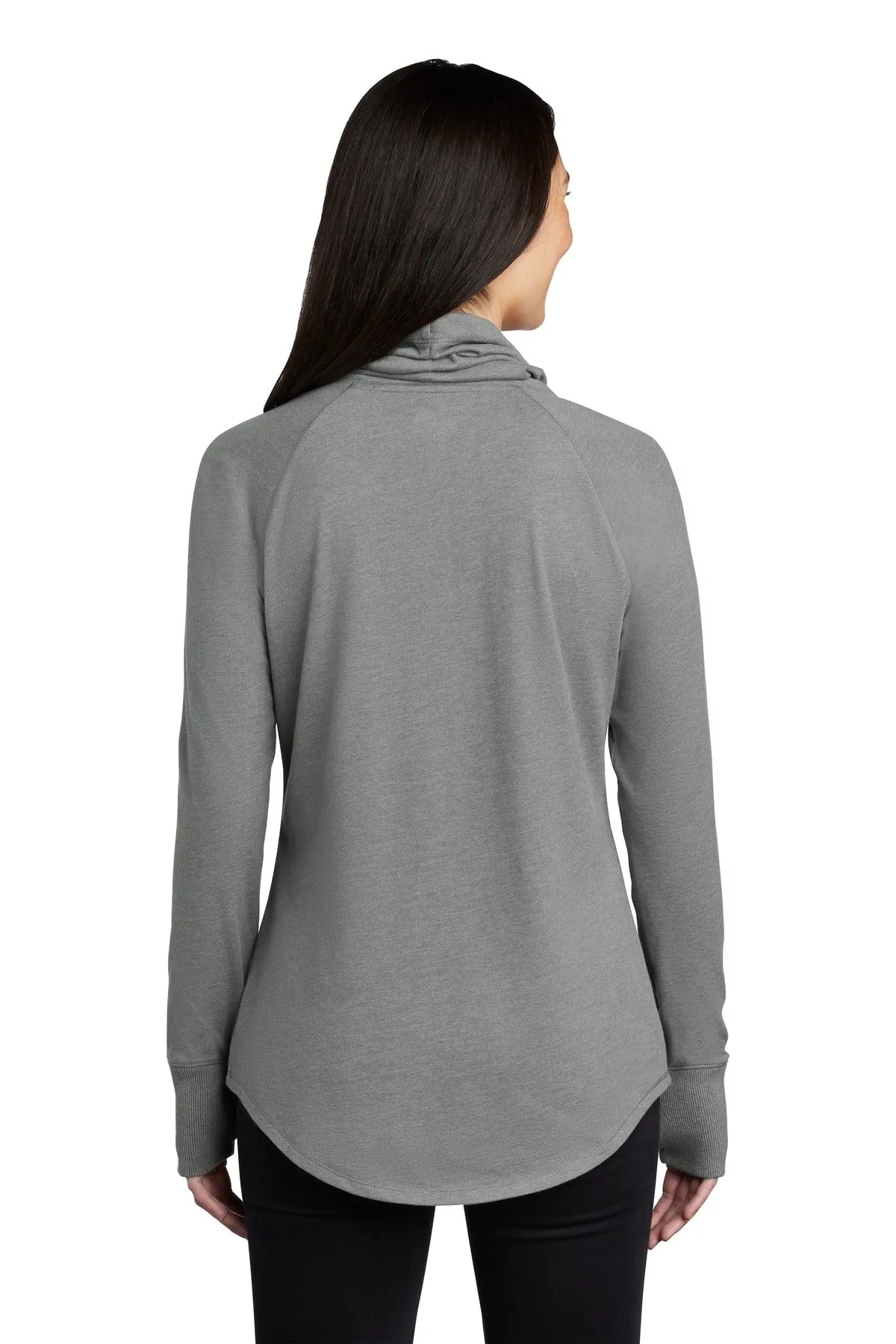 New Era  Women's Sueded Cotton Blend Cowl Tee LNEA123 Shadow Grey Heather
