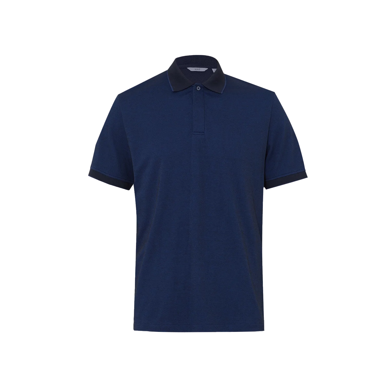 NNT Women's Textured Cotton Poly Short Sleeve Polo - Blue/Navy