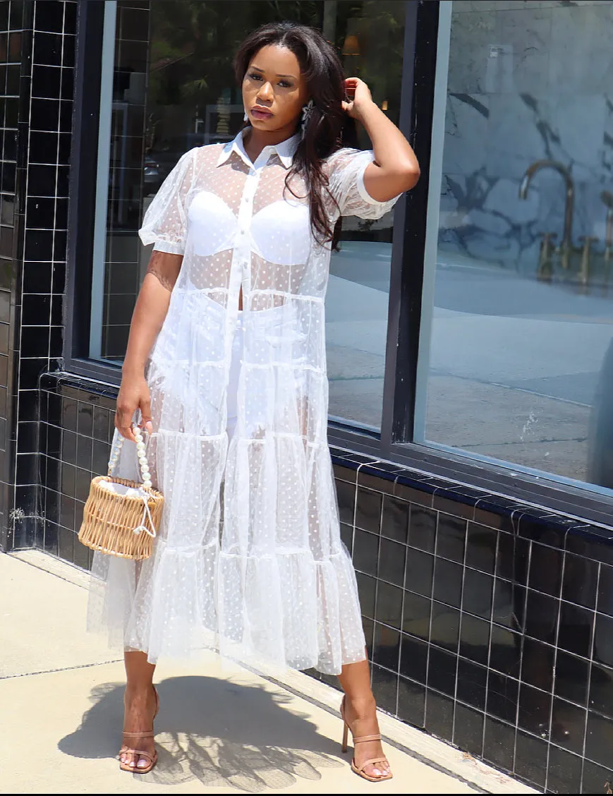 Ooh la la Tulle Dress/Top (White)