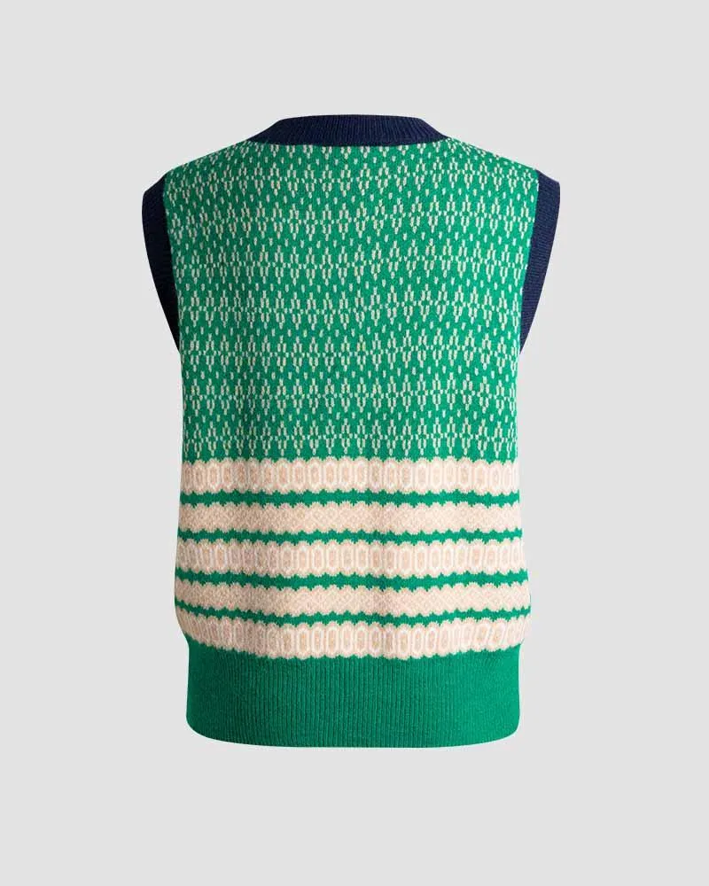 Oracle Pattern Sweater Vest