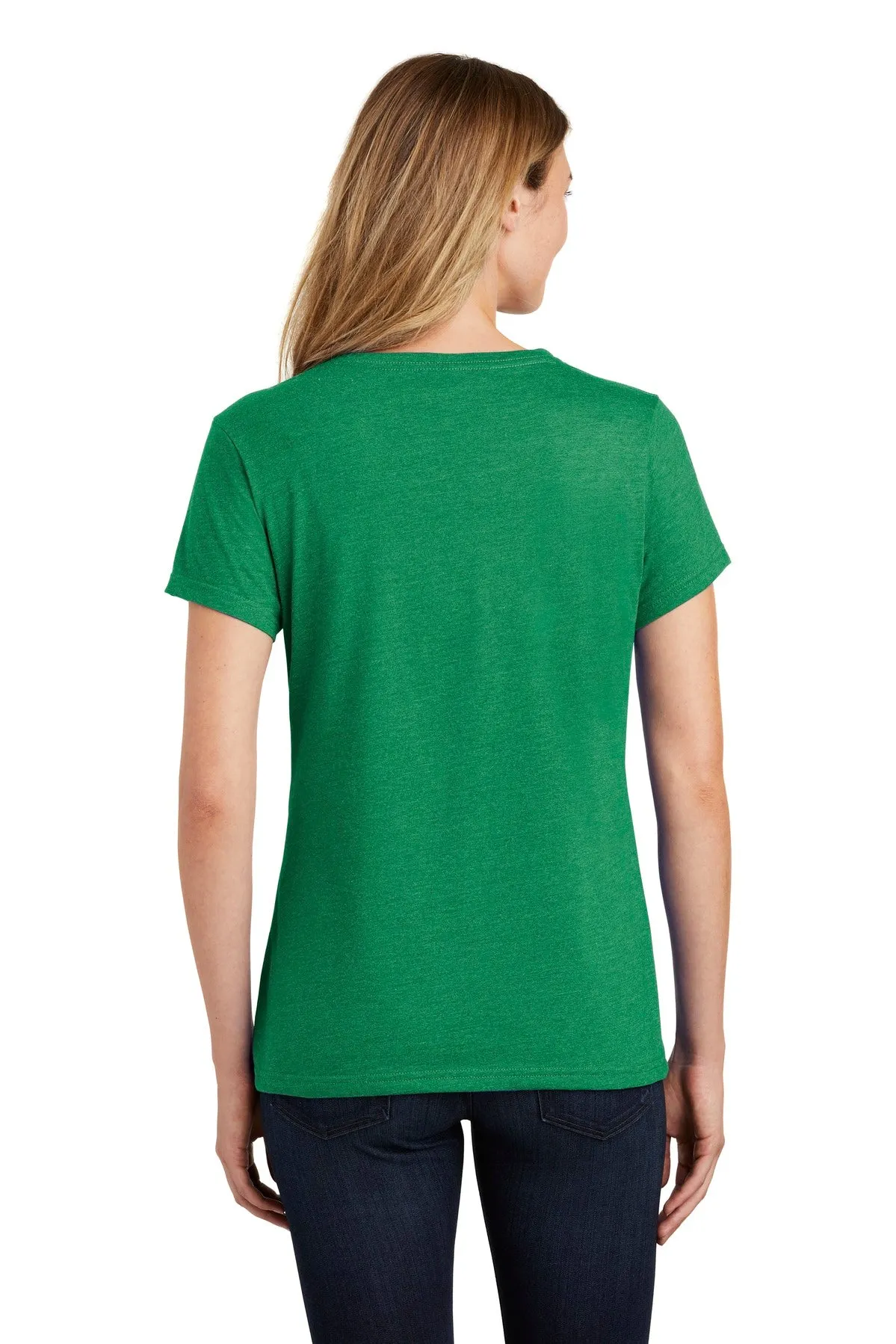 Port & Company  Women's Fan Favorite  Blend V-Neck Tee. LPC455V Athletic Kelly Green Heather