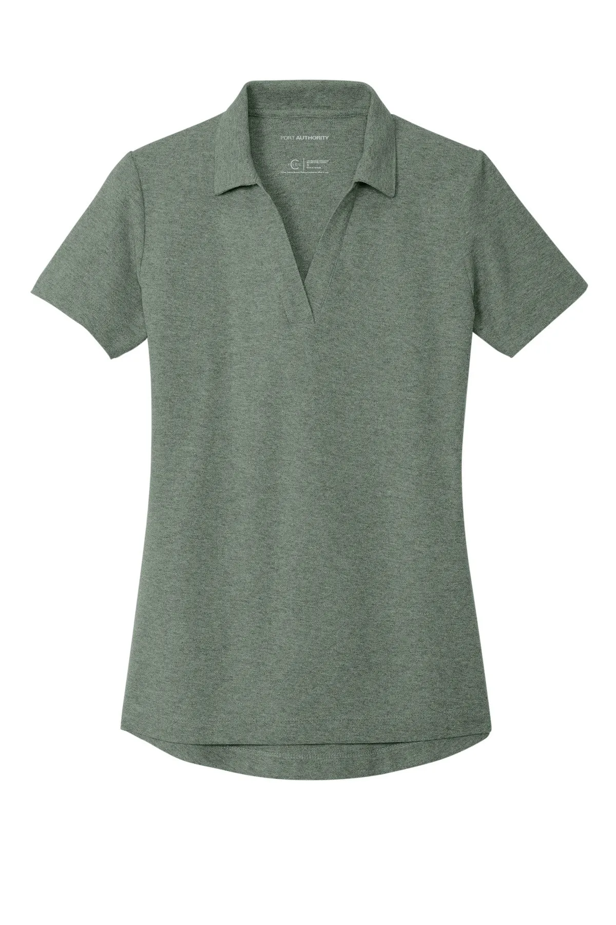 Port Authority Women's C-FREE Cotton Blend Pique Polo LK867 Dark Green Heather