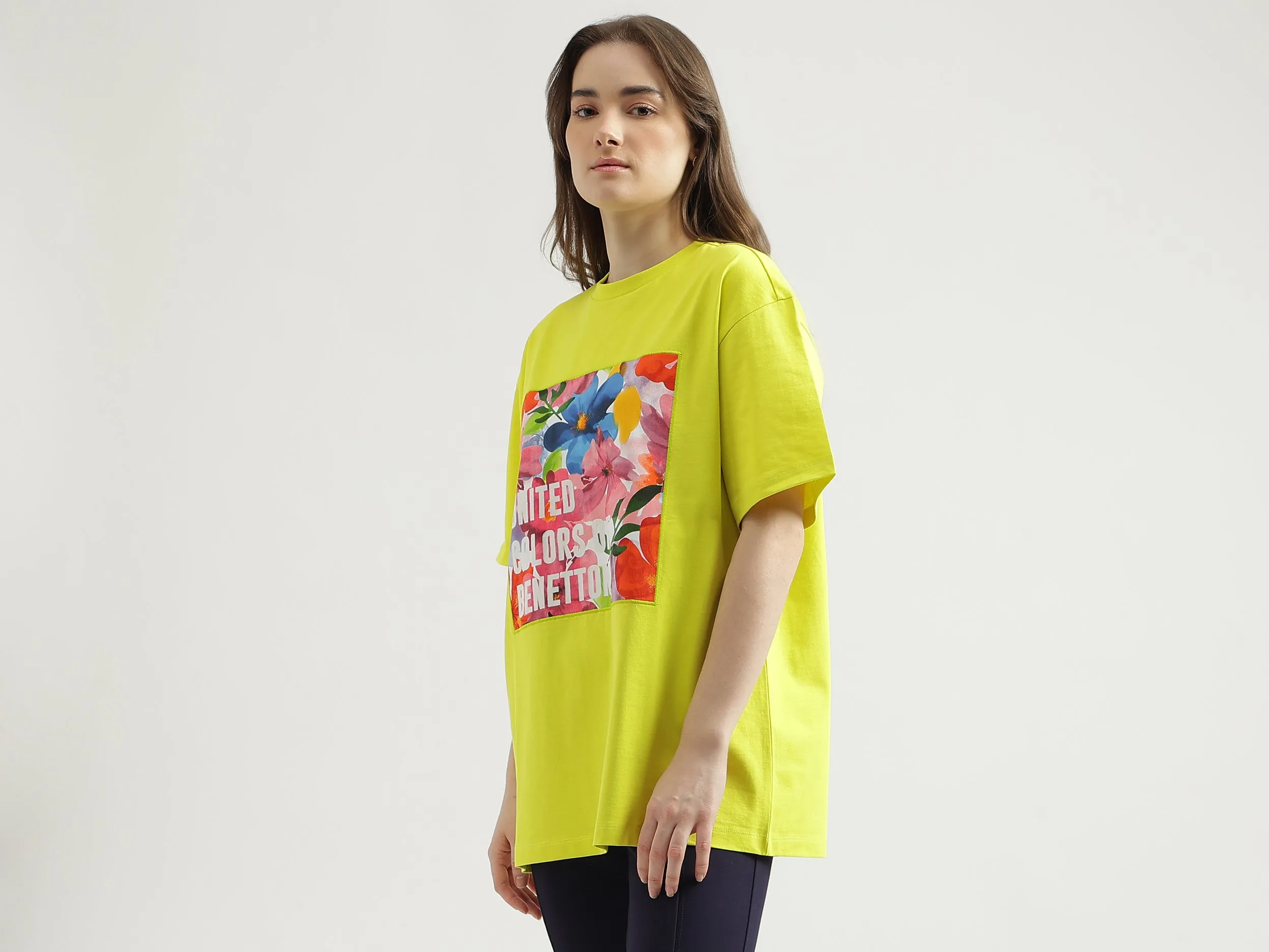 Regular Fit Crew Neck Printed Women's T-Shirt