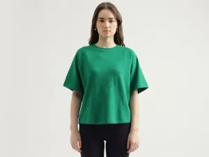 Regular Fit Crew Neck Ribbed Women's T-Shirt