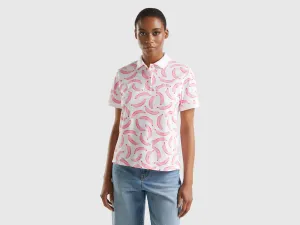 Regular Fit Polo Neck Printed T-shirt