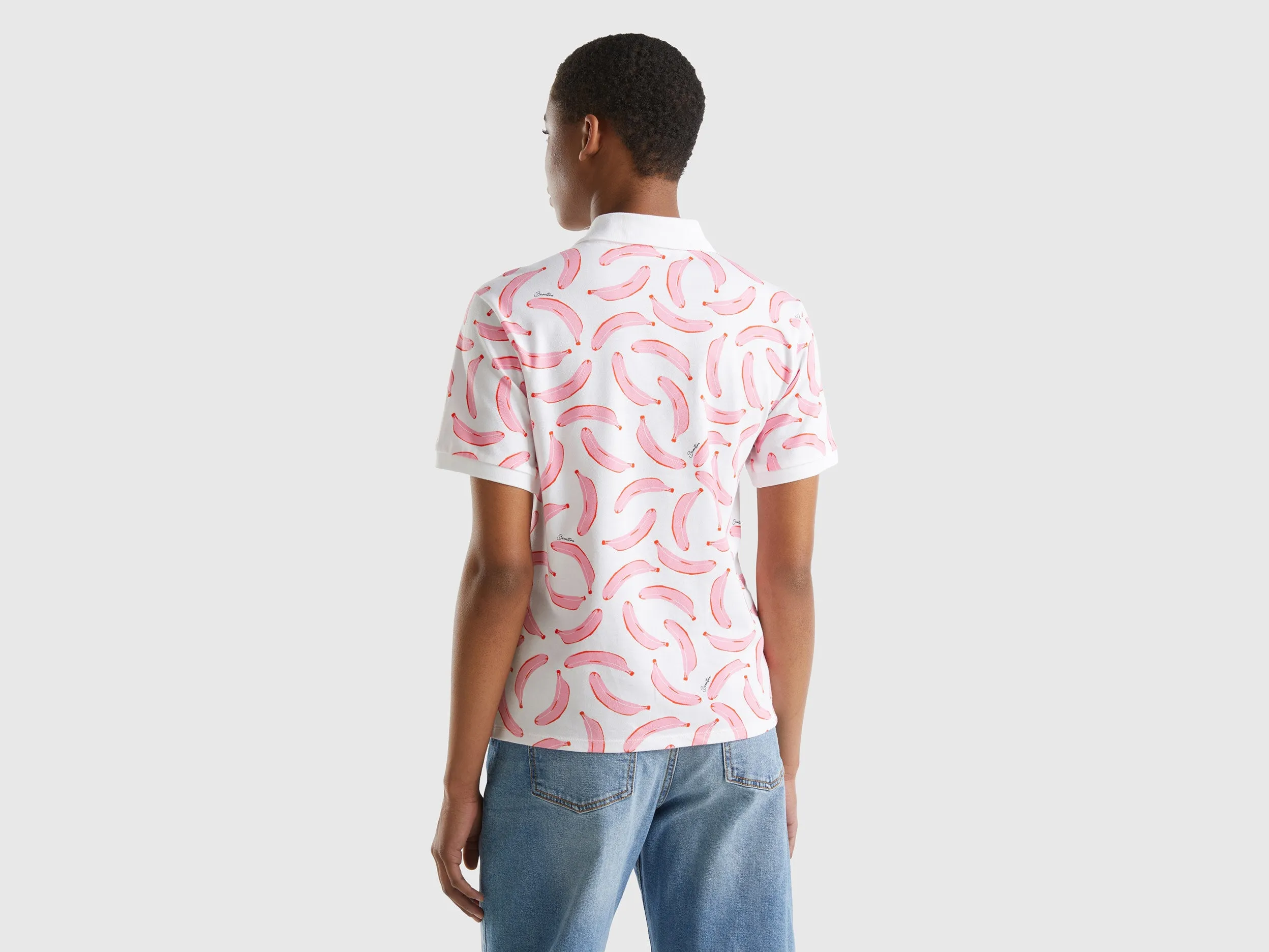 Regular Fit Polo Neck Printed T-shirt
