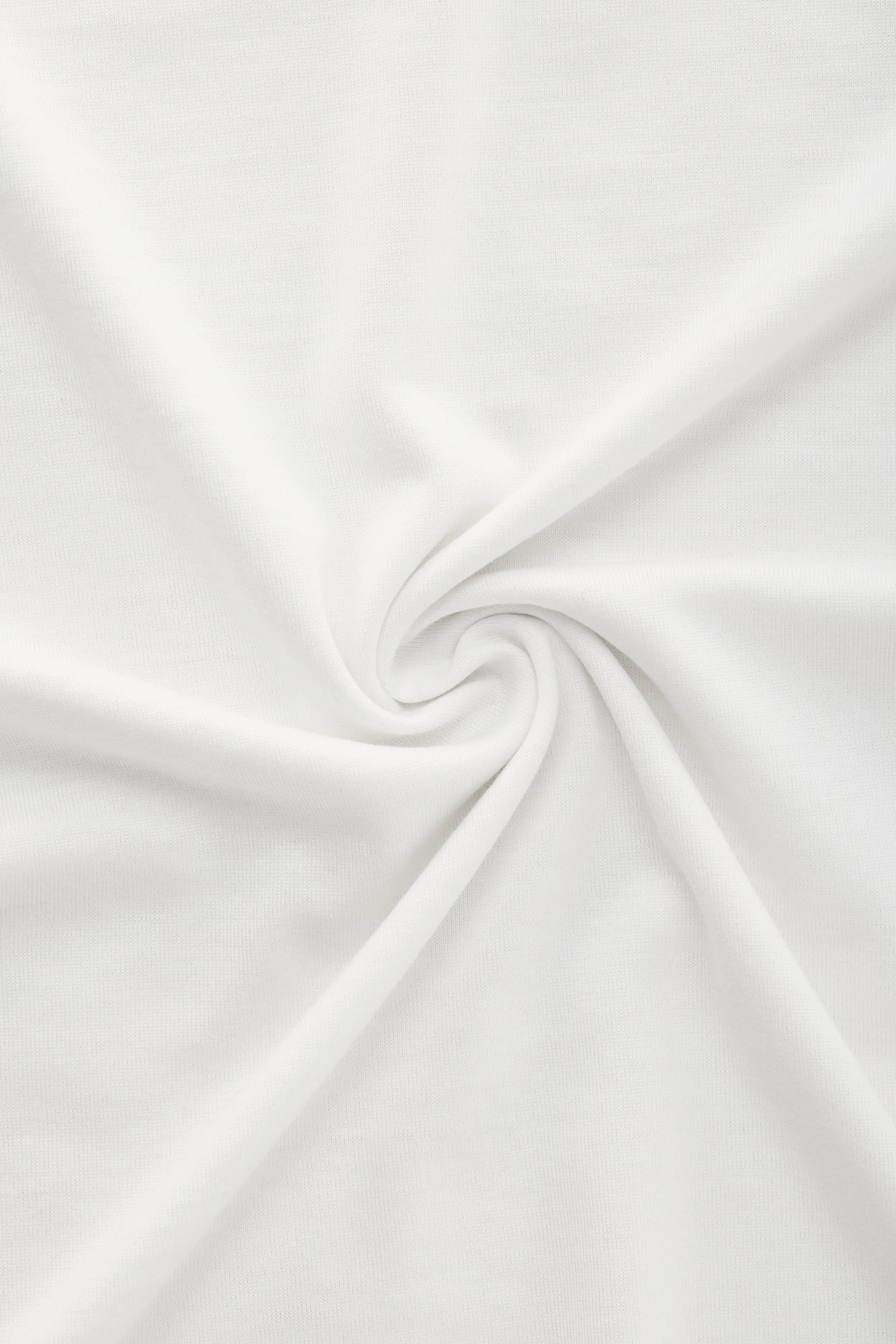 Silk Cotton Short Sleeve Crew Neck T-Shirt White