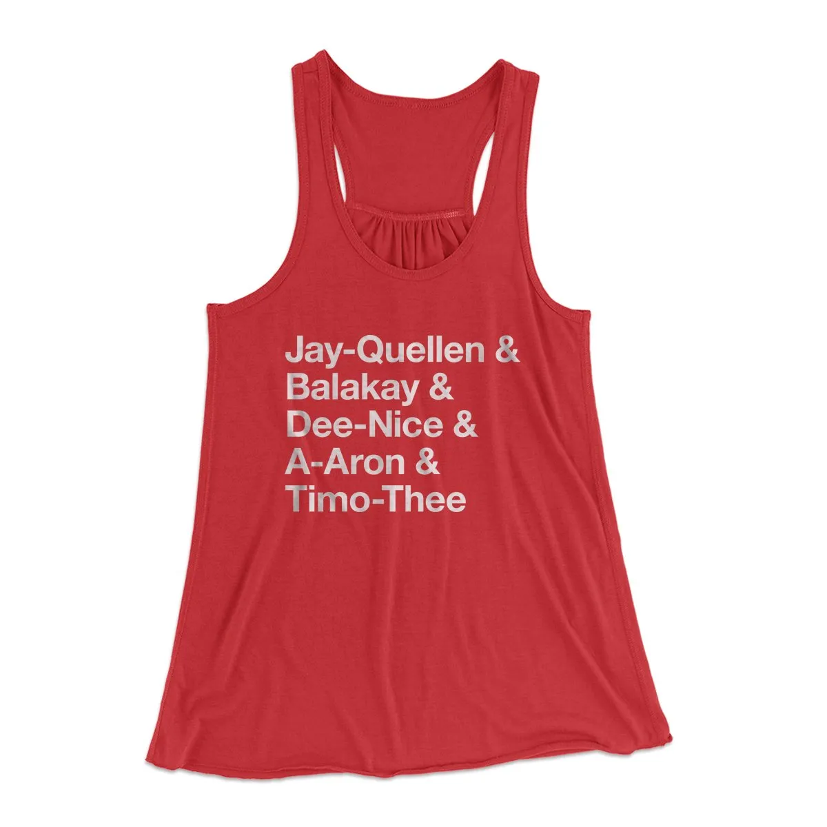 Substitute Teacher Names Women's Flowey Tank Top