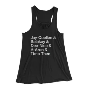 Substitute Teacher Names Women's Flowey Tank Top