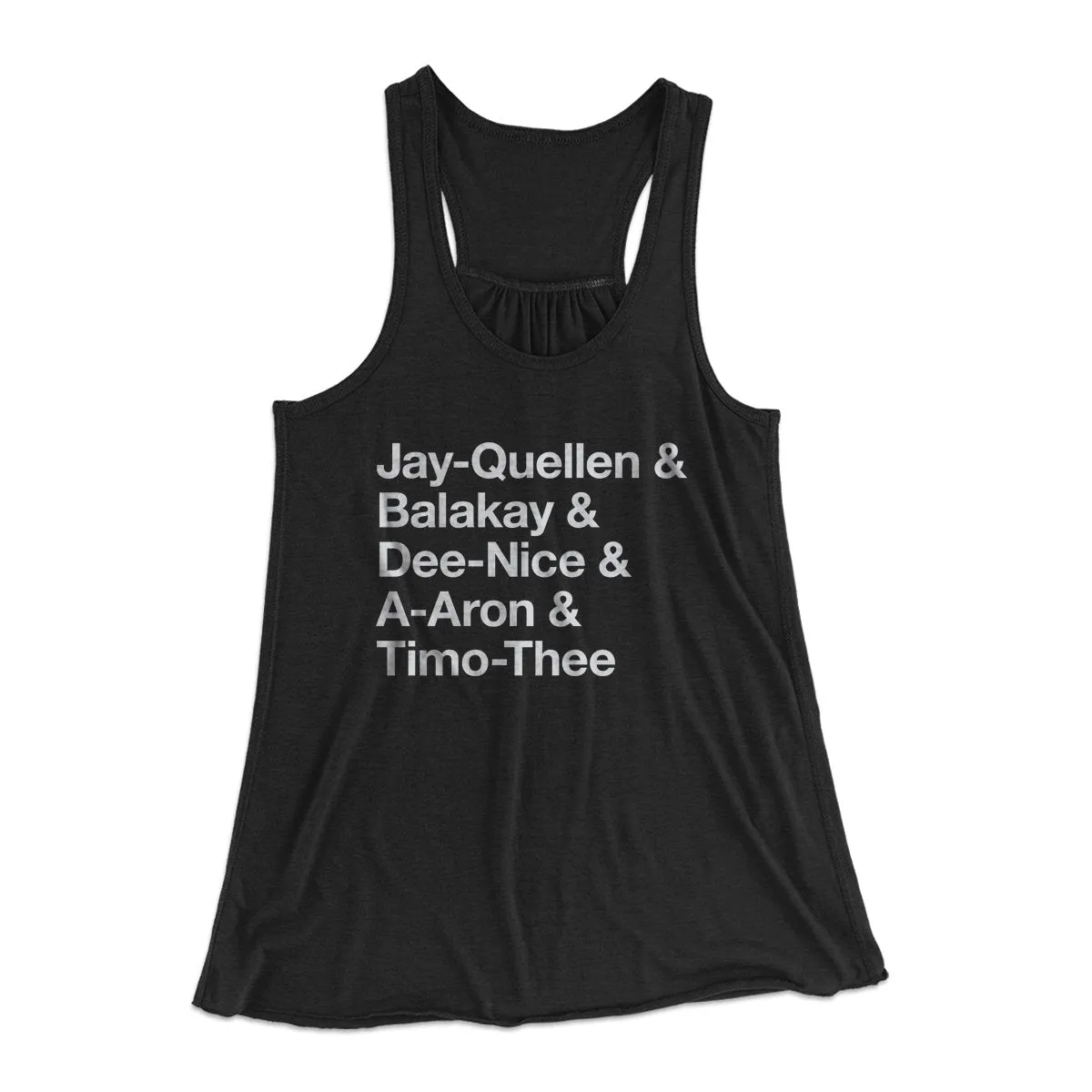 Substitute Teacher Names Women's Flowey Tank Top