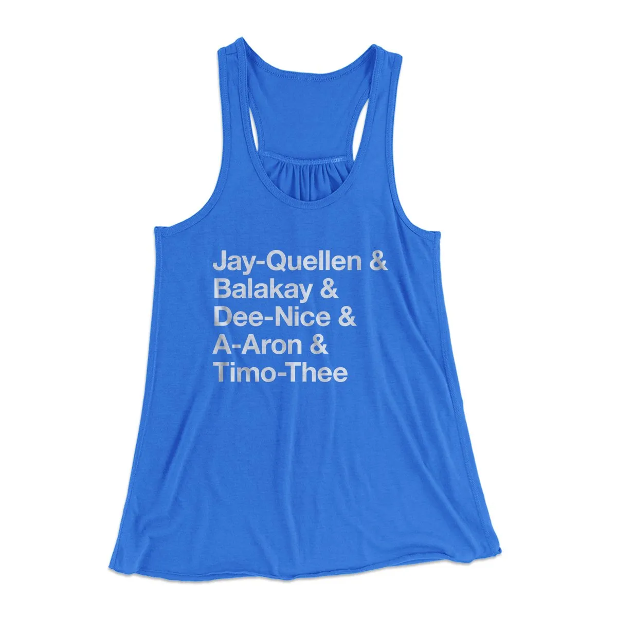 Substitute Teacher Names Women's Flowey Tank Top