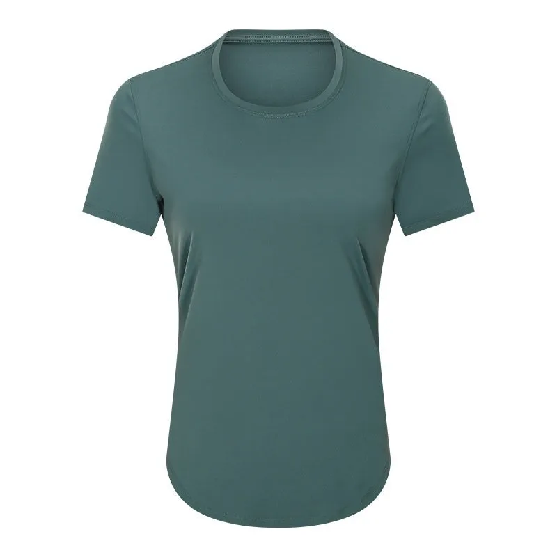 Summer Thin Loose Yoga Short Sleeve Women's Brushed Breathable