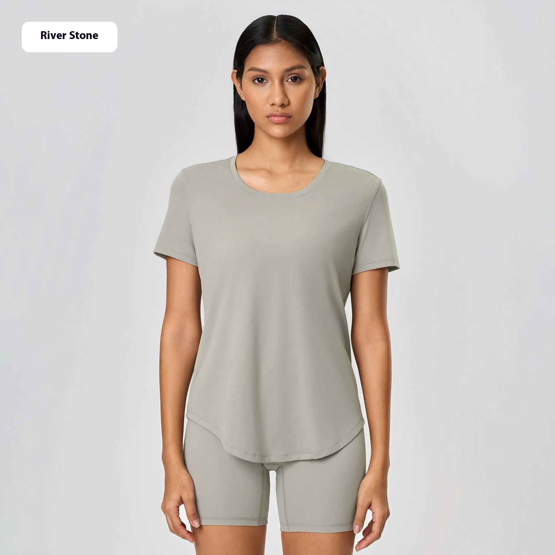 Summer Thin Loose Yoga Short Sleeve Women's Brushed Breathable