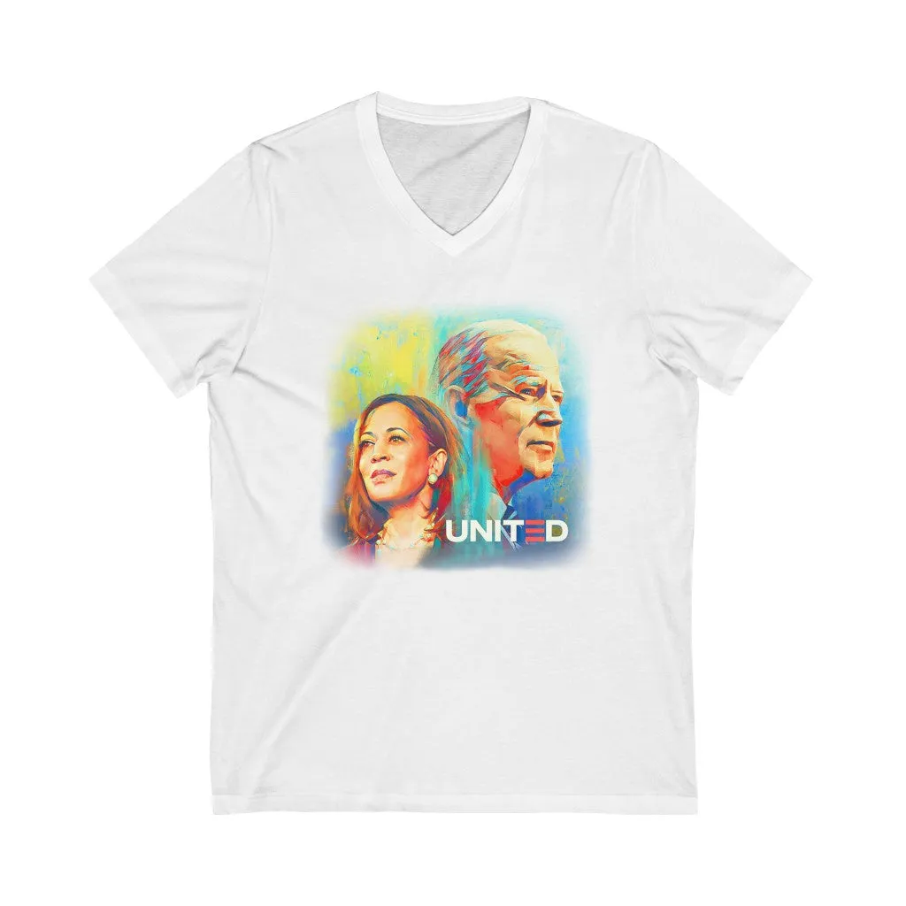 UNITED WE STAND - Unisex V-Neck T-shirt