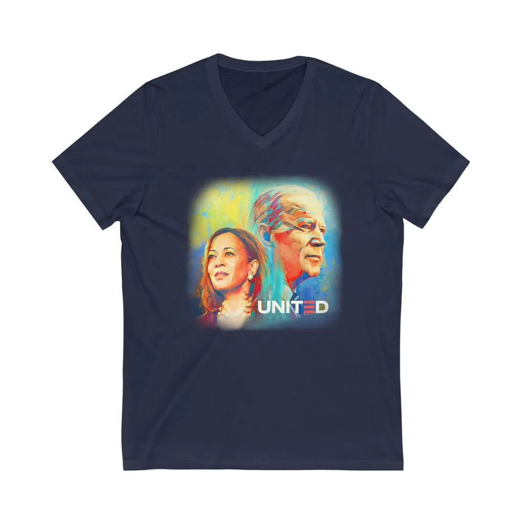 UNITED WE STAND - Unisex V-Neck T-shirt