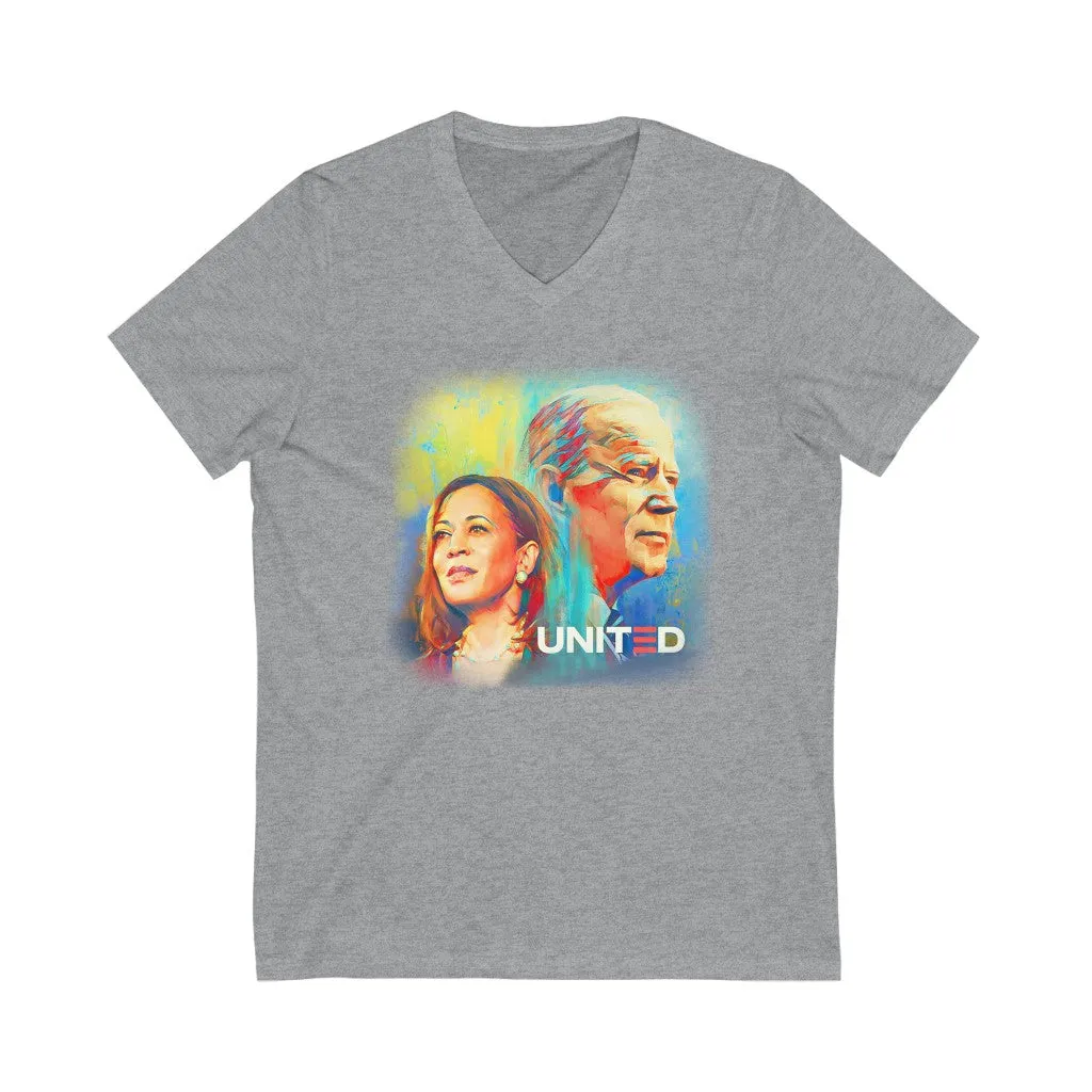 UNITED WE STAND - Unisex V-Neck T-shirt