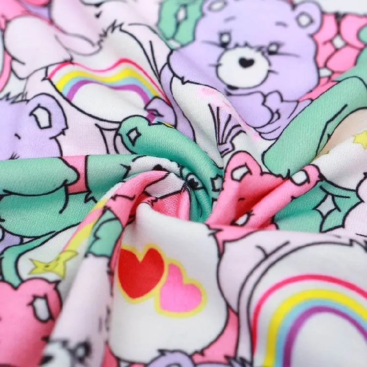 Women T Shirt Colorful Bears Crop Top Cartoon Loose Summer T-Shirt Cotton Kawaii Tshirt Summer Short Tee Letter Tops