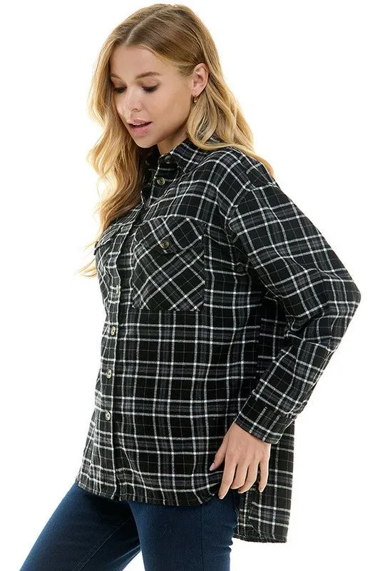 Women's over size Loose Fit Plaid Shirts