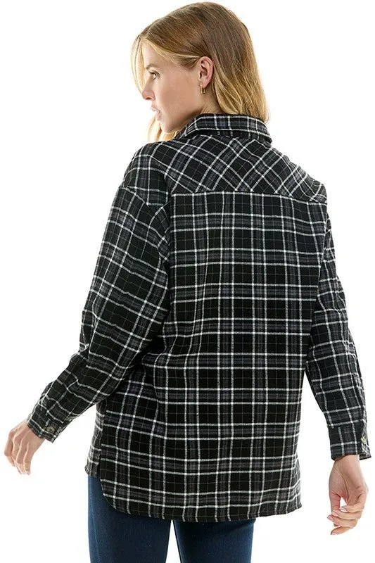 Women's over size Loose Fit Plaid Shirts